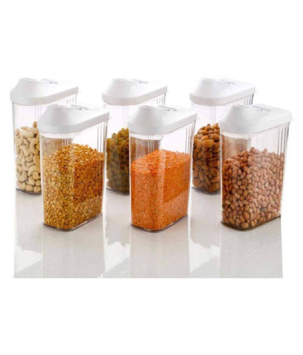 Buy Faverito Airtight Plastic Square Container Set Of 6 for