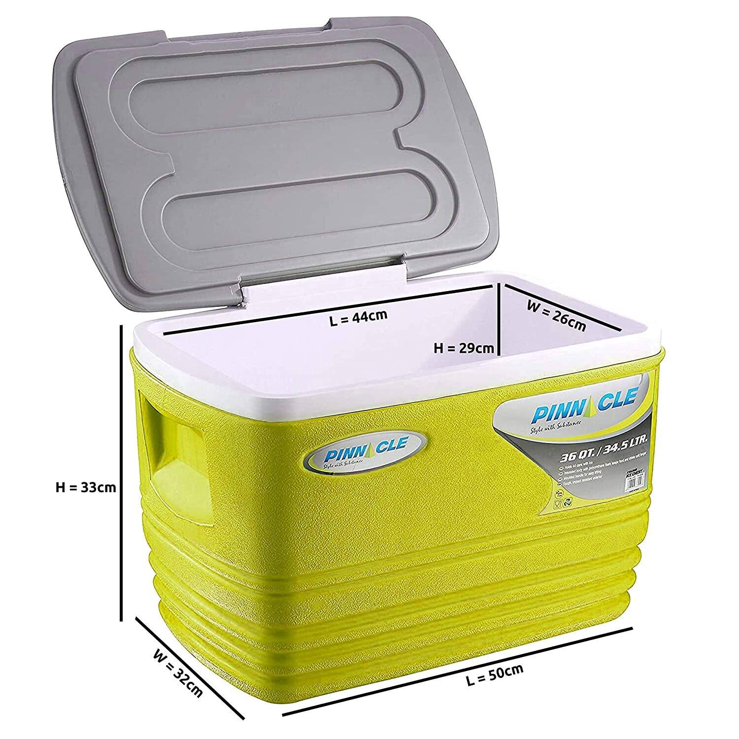 Home & Kitchen :: Pinnacle Eskimo Ice Cooler Box with Handle Holds Ice for  48 Hours 34.5 litres