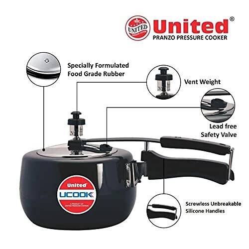 United Pranzo x1 Induction Base Hard Anodized Pressure Cooker